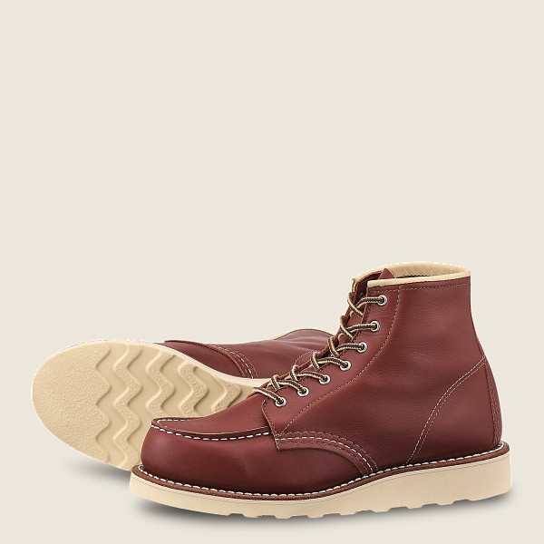 Botas Red Wing Heritage Mujer Vino - 6-Inch Classic Moc - Short Atanado Cuero - 108-TLMCBY